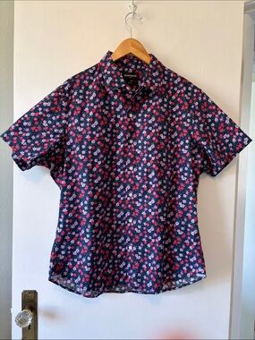 Men's Bonobos Stretch Large Athletic Fit Short Sleeve Button Up Shirt